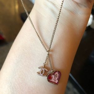 Authentic Chanel heart charm necklace